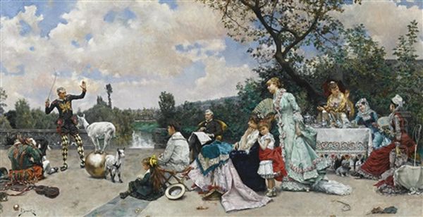 The Mountebank Oil Painting by Julius LeBlanc Stewart