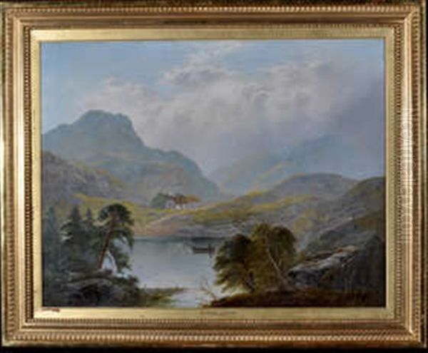 Duncraggan And Glenfinlass Oil Painting by George Blackie Sticks