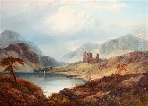 Loch Oich With Invergarry Castle by George Blackie Sticks