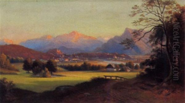 Blick Auf Salzburg Oil Painting by Sebastian Stief