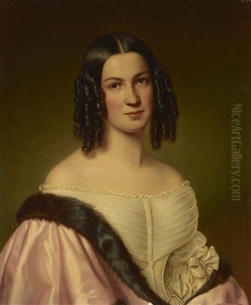 Bildnis Bertha Schultze Oil Painting by Joseph Karl Stieler