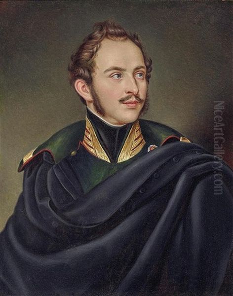 Crown Prince Maximilian Of Bavaria (1811-1864) Oil Painting by Joseph Karl Stieler