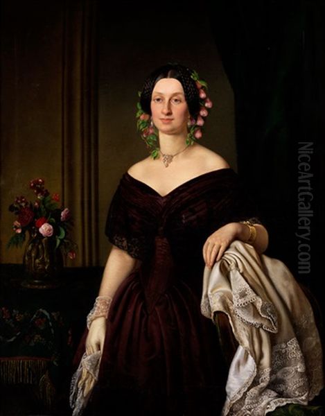 Portrat Der Elisabeth Freifrau Von Oefele Oil Painting by Joseph Karl Stieler