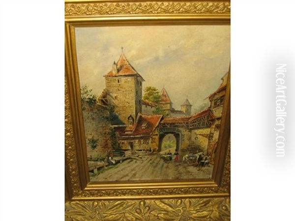 Partie Aus Rottenburg Oil Painting by Robert Friedrich Stieler