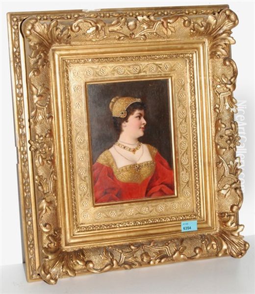 Bildnis Einer Frau Oil Painting by Moritz Stifter