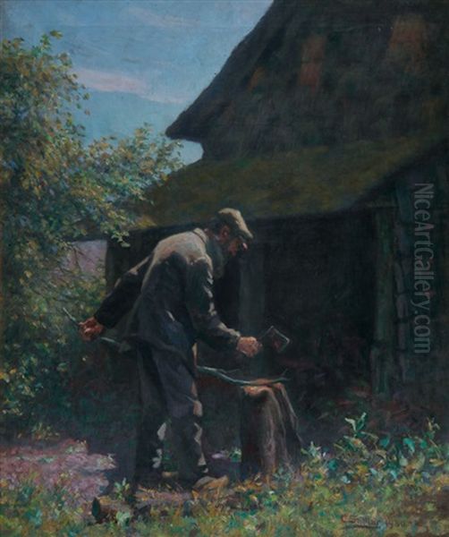 Taglialegna Oil Painting by Carl Stilling