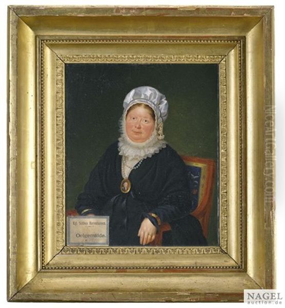 Portrait Der Konigin Charlotte Mathilde Von Wurttemberg, Geb. Prinzessin Von England In Einem Lehnstuhl Sitzend Oil Painting by Franz Seraph Stirnbrand