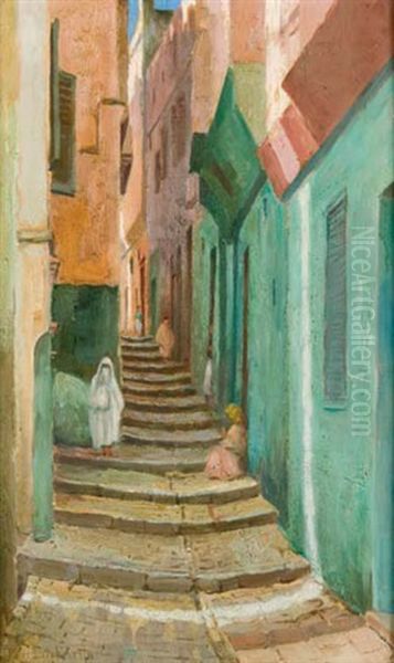 Nouvelle Casbah D'alger Oil Painting by Pieter Stobbaerts