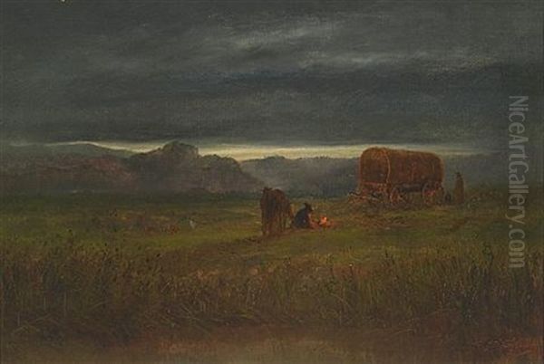 Morning - Ready To Break Camp Oil Painting by Charles S. Stobie