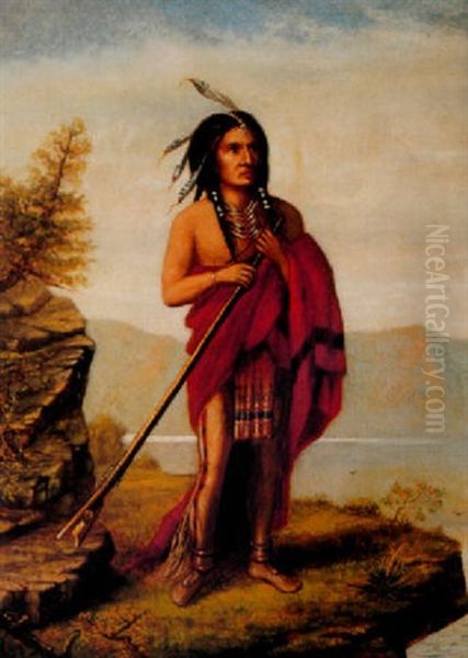 Indian Portrait Oil Painting by Charles S. Stobie