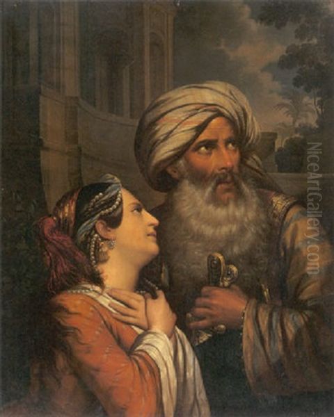 Rinaldo Und Armida (?) Oil Painting by Johann Heinrich Stobwasser