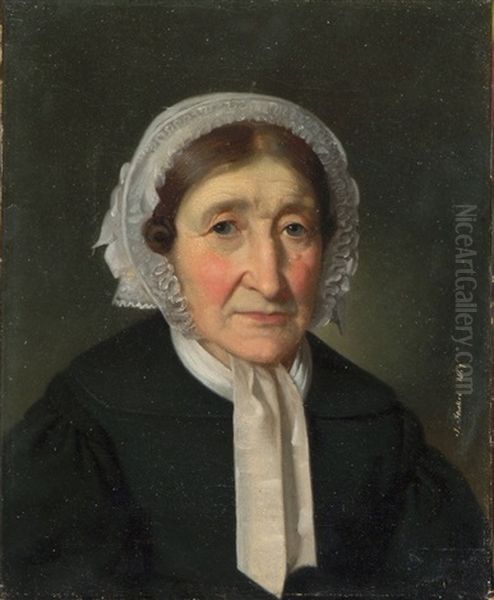 Frau Weiss Von Zug Oil Painting by Joseph Stocker