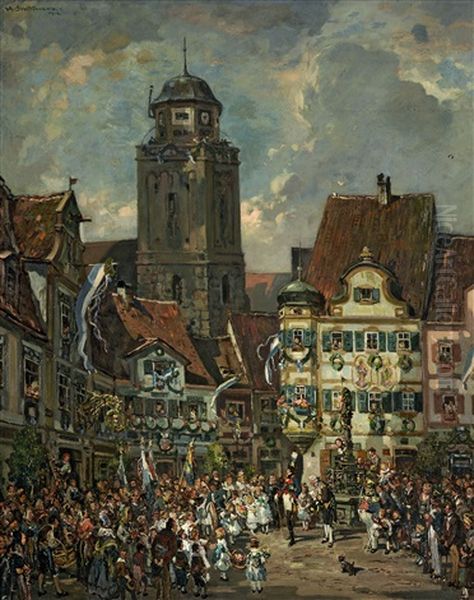 Hoher Besuch Oil Painting by Hermann Stockmann