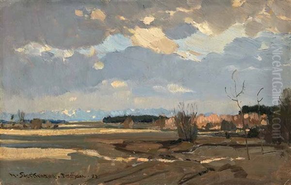 Blick Ins Dachauer Moor Oil Painting by Hermann Stockmann