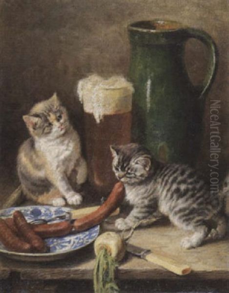 Eine Deftige Mahlzeit Oil Painting by Minna Stocks