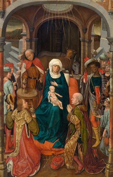 The Adoration Of The Kings Oil Painting by Vrancke van der Stockt