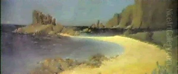 Kustenlandschaft Aus Taormina Oil Painting by Curt Stoeving