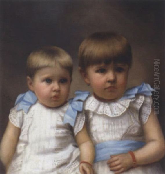 Kinderportrait Oil Painting by Alois Stoff