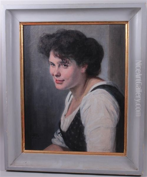 Frauenportrait Oil Painting by Ernst Stoehr