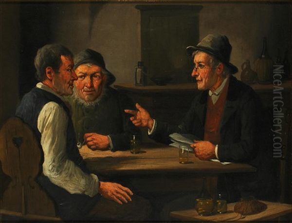 Striking A Deal Oil Painting by Carl Siegfried Stoitzner