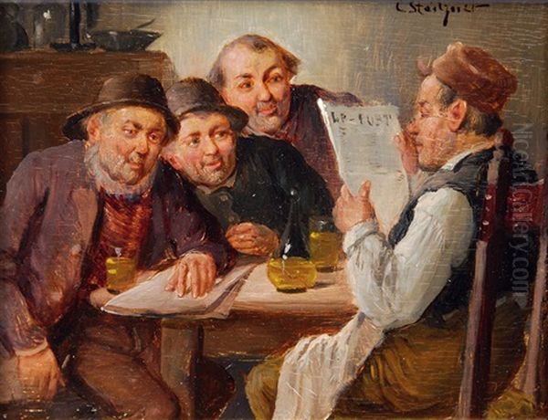 Politicians In The Inn by Carl Siegfried Stoitzner