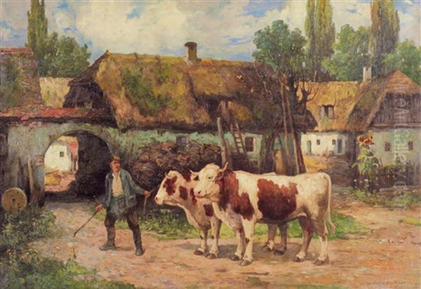 Bauernstolz Oil Painting by Konstantin Stoitzner