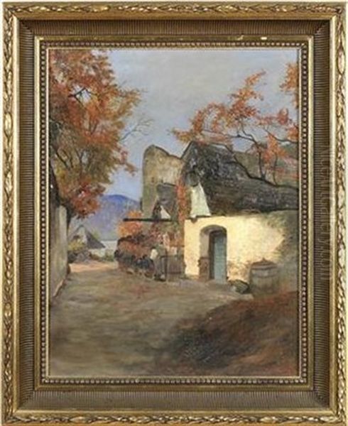 Wachauerhof Oil Painting by Rudolf Stoitzner