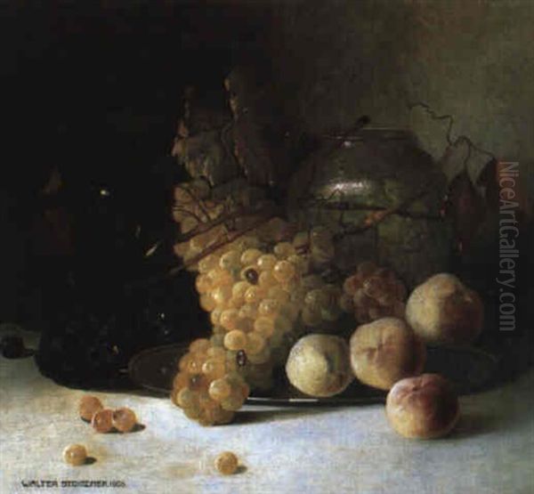 Fruchtestilleben Oil Painting by Walter Stoitzner