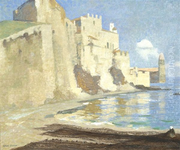 Collioure, The Net-mender Oil Painting by Adrian Scott Stokes