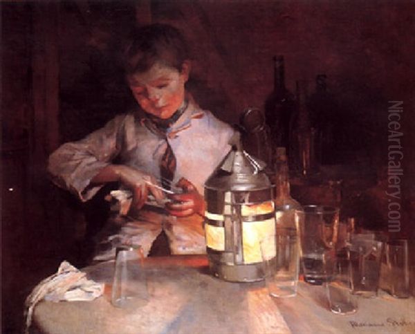 The Glass Cleaner, At Night by Marianne (Preindlsberger) Stokes