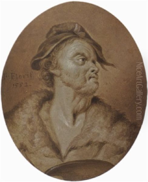 A Portrait Of The Painter Frans Floris Oil Painting by Jan Stolker