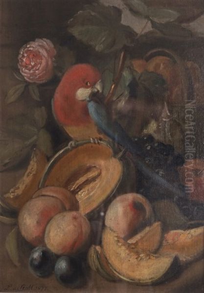 Still Life With Parrot by Leopold von Stoll