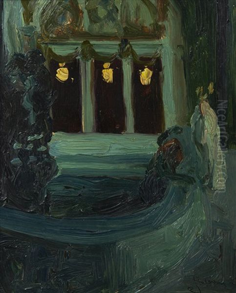 Water Nymph Oil Painting by Josef Stolovsky