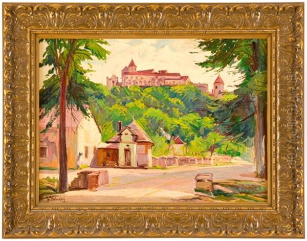 Hrad Oil Painting by Josef Stolovsky