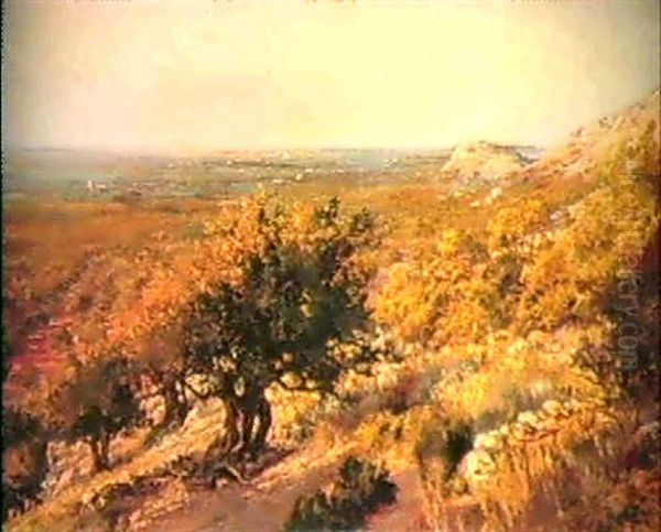 A Distant View Of Valencia Oil Painting by Ramon Stolz Segui