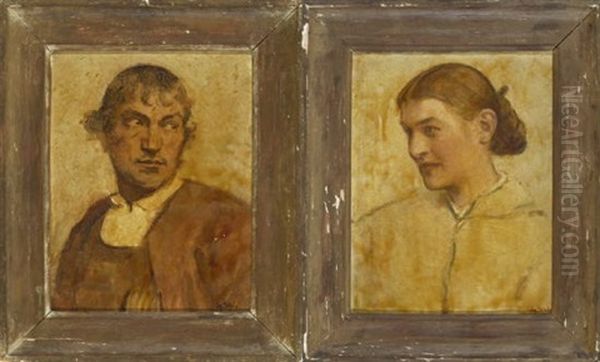 Herrenportrait (+ Damenportrait; 2 Works) by Ignaz Stolz the Younger