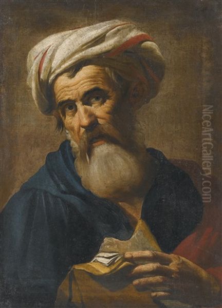 Study Of A Man In A Turban Oil Painting by Matthias Stom