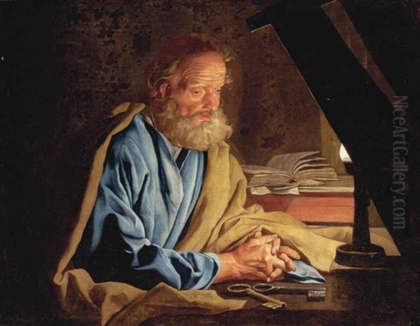 Saint Peter In Jail Oil Painting by Matthias Stom