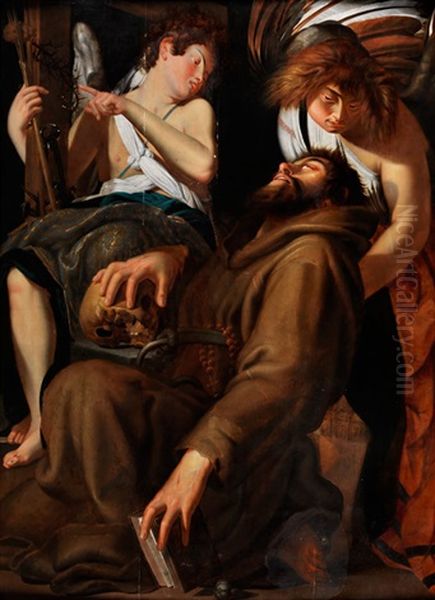 Die Apotheose Des Heiligen Franziskus Oil Painting by Mathaeus Stomer the Elder