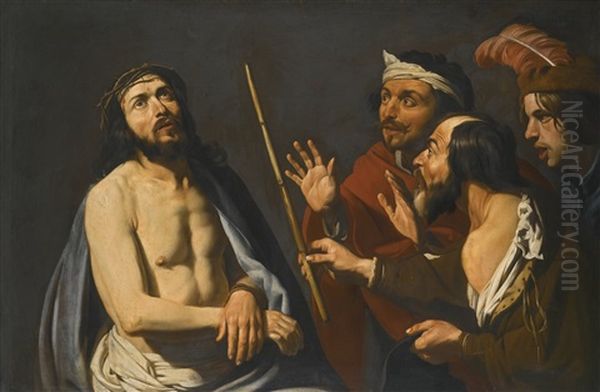 The Mocking Of Christ Oil Painting by Mathaeus Stomer the Elder