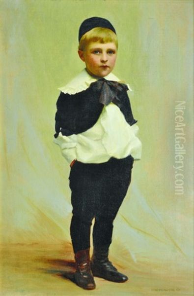 Portrait Of Young Master Studebaker Oil Painting by George Melville Stone