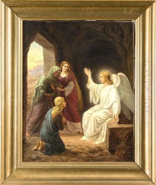 Die Drei Frauen Am Offenen Grab Christi Oil Painting by Frederik Ludwig Storch