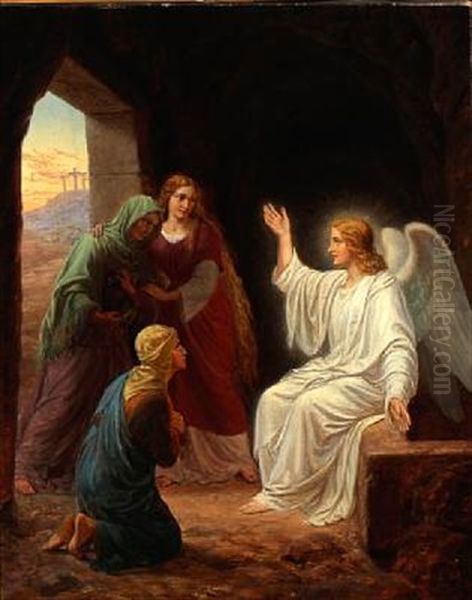 Jesus Appears To The Women At The Tomb Oil Painting by Frederik Ludwig Storch