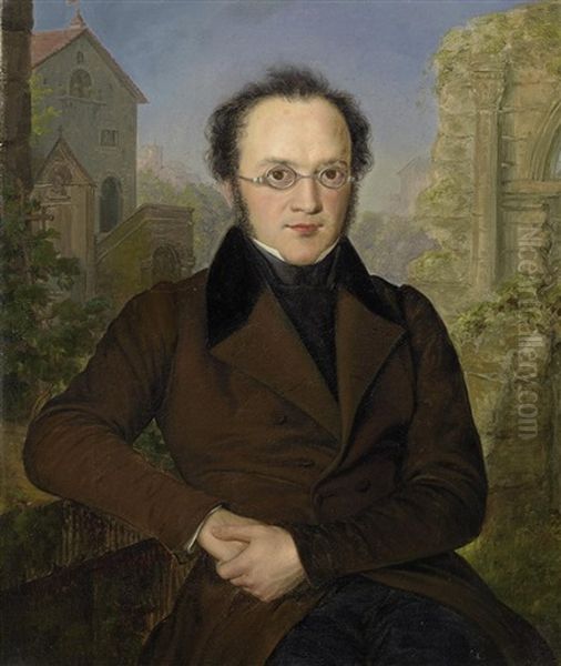 Portrat Eines Herren. Dr. Ferdinand Hanthal(?) Oil Painting by Frederik Ludwig Storch