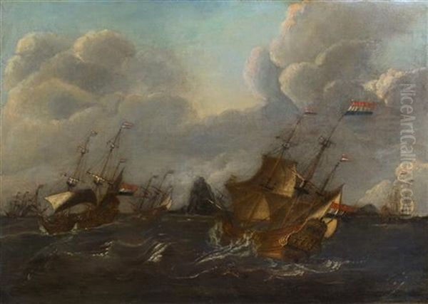 Seascape by Abraham Jansz. Storck