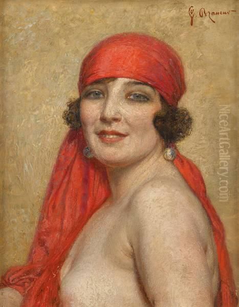 Jeune Fille Au Turban Oil Painting by Georges Brasseur