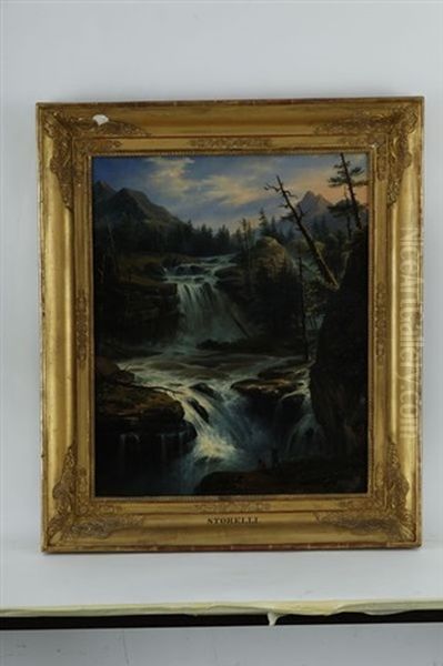 Chutes, Paysage Anime Oil Painting by Felix Marie Ferdinand Storelli