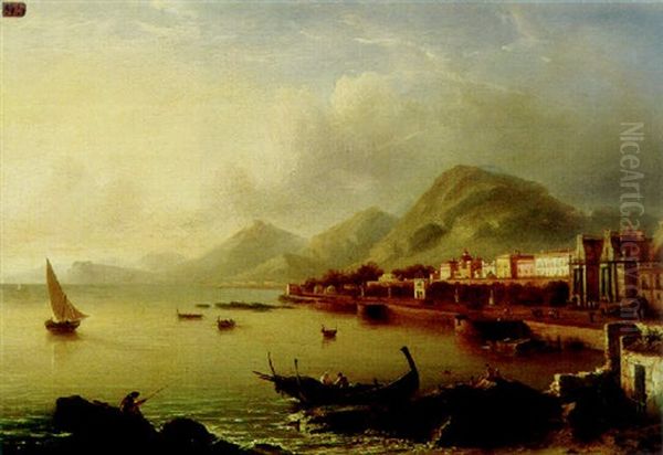 A View Of Palermo Oil Painting by Felix Marie Ferdinand Storelli