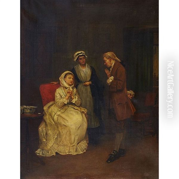 The Newly Betrothed Oil Painting by George Adolphus Storey