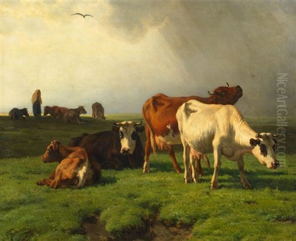 Auf Der Weide Oil Painting by Pieter Stortenbeker